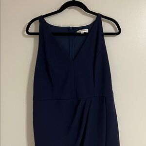 Chic Strapless Navy Dress